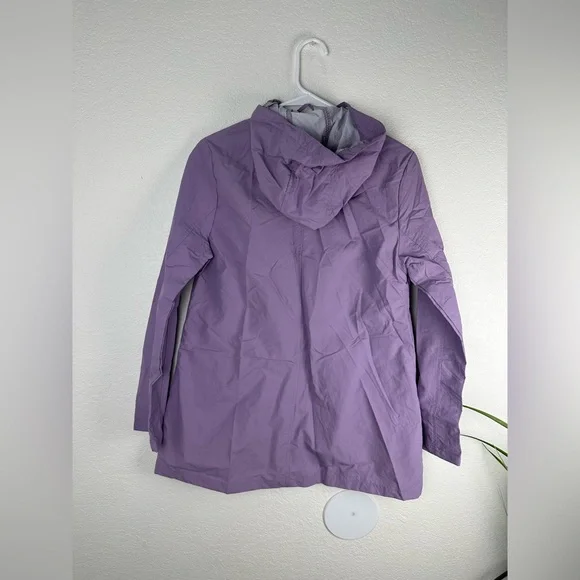 NWT Boohoo Hooded contrast Trim Mac Lilac windbreaker size 4 - Picture 4 of 8
